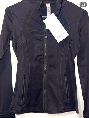 lululemon athletica Black Fitted Zip-Up Bomber Jacket